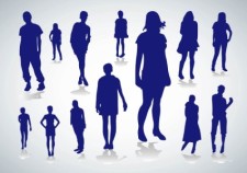 free vector People Silhouettes Vectors