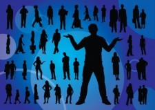 free vector Everyday People Silhouettes