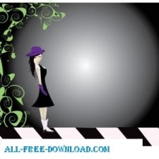 free vector Purple Girl