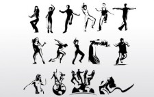 free vector Dancing Silhouettes Collection