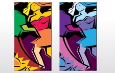 free vector Salsa Dancing Abstract illustration
