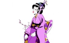 free vector Japanese Geisha Girl