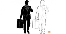 free vector Business man silhouette vector