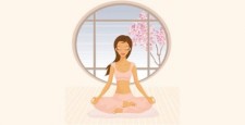 free vector Yoga girl vector graphics