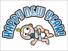 free vector 
								Baby New Year							