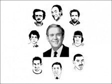 free vector 
								Famous Faces							