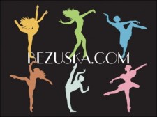 free vector 
								Dance Silhouettes							