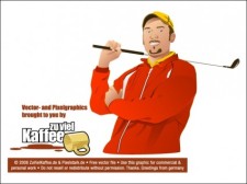free vector 
								Golf Player							