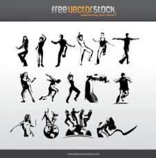 free vector People dancing