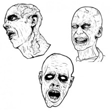 free vector 3 Free Illustrated Scary Zombie Vector Graphics