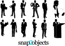 free vector Businessman Silhouettes