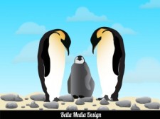 free vector Penguins in Love