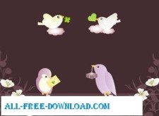 free vector Cute Vector Birds