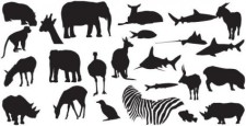 free vector Animal silhouettes
