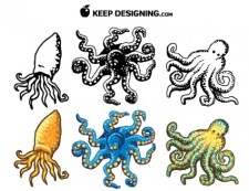 free vector Octopus Design Vectors- Free