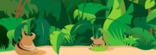 free vector Jungle Scene Background