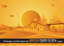 free vector Orange Landscape