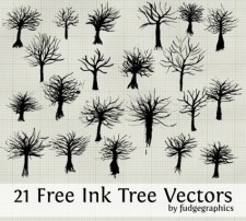 free vector Ink Tree Vectors