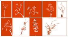 free vector Vector classical plant material