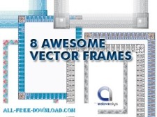 free vector 8 Awesome Frames in Vector