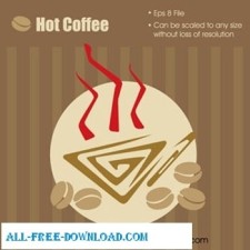 free vector Hot Coffee Graphic