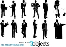 free vector 12 Free Vector Businessman Silhouettes