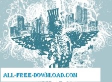 free vector City of Angels vector illustration