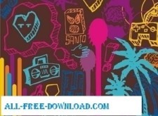free vector Chalks and Markers