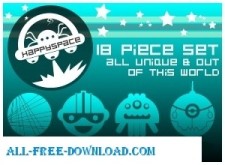 free vector Happy Space Vector Pack