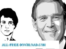 free vector Famous Faces