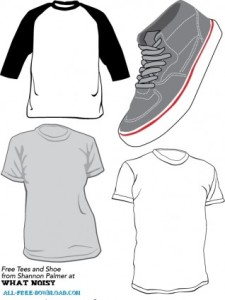 free vector Free Vector T Shirts and Sneaker