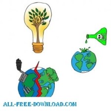 free vector Global Pollution Warming