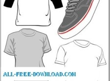 free vector Sneaker and T Shirt Vectors
