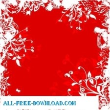 free vector Red and White Ornaments