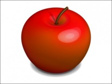 free vector 
								Red Apple							
