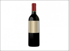 free vector 
								Red Wine Bottle							
