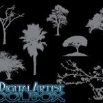 free vector 7 Tree Silhouettes