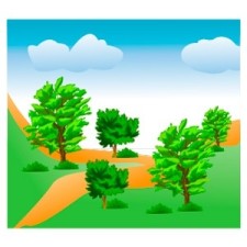 free vector Mountain Trees