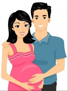 free vector Cartoon expectant mothers 01 vector