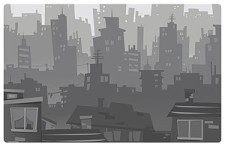 free vector Cartoonstyle city silhouette vector