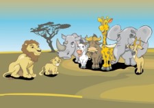 free vector African Animals Cartoon