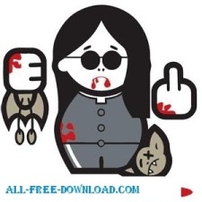 free vector Ozzy Osbourne Cartoon