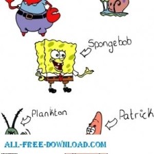free vector Spongebob Squarepants And Friends