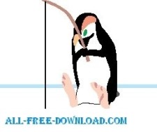 free vector Penguin Fishing 1
