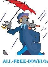 free vector Wolf in Rain