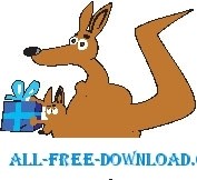 free vector Kangaroo and Baby 3