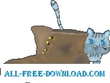 free vector Kitten Hiding