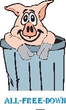 free vector Pig in Trash Can