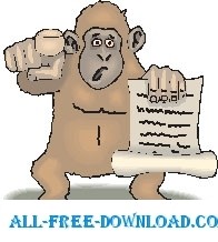 free vector Gorilla with Proclamation