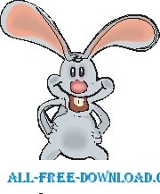 free vector Rabbit Happy